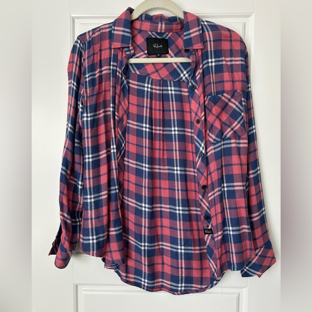 Rails Pink and Blue Plaid Shirt Set Size XS